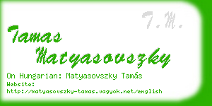 tamas matyasovszky business card